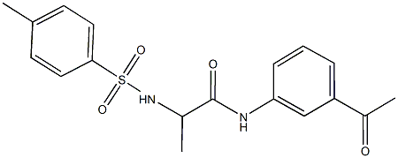 N-(3-acetylphenyl)-2-{[(4-methylphenyl)sulfonyl]amino}propanamide Struktur