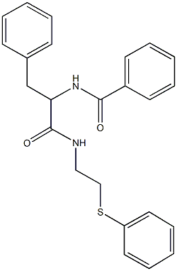 N-(1-benzyl-2-oxo-2-{[2-(phenylsulfanyl)ethyl]amino}ethyl)benzamide Structure