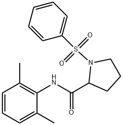 N-(2,6-dimethylphenyl)-1-(phenylsulfonyl)-2-pyrrolidinecarboxamide Structure