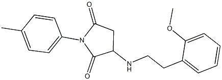 3-{[2-(2-methoxyphenyl)ethyl]amino}-1-(4-methylphenyl)-2,5-pyrrolidinedione 化学構造式