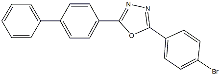 2-[1,1'-biphenyl]-4-yl-5-(4-bromophenyl)-1,3,4-oxadiazole 结构式