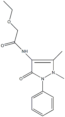 N-(1,5-dimethyl-3-oxo-2-phenyl-2,3-dihydro-1H-pyrazol-4-yl)-2-ethoxyacetamide Struktur