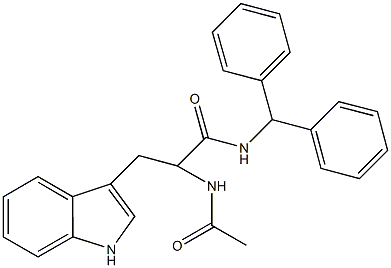 2-(acetylamino)-N-benzhydryl-3-(1H-indol-3-yl)propanamide Struktur