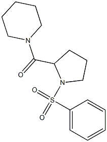 1-{[1-(phenylsulfonyl)-2-pyrrolidinyl]carbonyl}piperidine Struktur