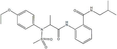 2-({2-[4-ethoxy(methylsulfonyl)anilino]propanoyl}amino)-N-isobutylbenzamide 结构式