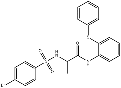 2-{[(4-bromophenyl)sulfonyl]amino}-N-[2-(phenylsulfanyl)phenyl]propanamide Structure