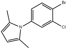 1-(4-bromo-3-chlorophenyl)-2,5-dimethyl-1H-pyrrole 化学構造式