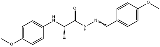 2-(4-methoxyanilino)-N'-(4-methoxybenzylidene)propanohydrazide 结构式