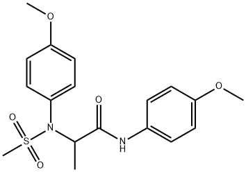 2-[4-methoxy(methylsulfonyl)anilino]-N-(4-methoxyphenyl)propanamide 化学構造式