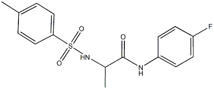 N-(4-fluorophenyl)-2-{[(4-methylphenyl)sulfonyl]amino}propanamide Structure