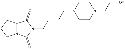 2-{4-[4-(2-hydroxyethyl)-1-piperazinyl]butyl}tetrahydro-1H-pyrrolo[1,2-c]imidazole-1,3(2H)-dione Structure
