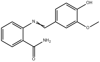 2-[(4-hydroxy-3-methoxybenzylidene)amino]benzamide,100969-65-1,结构式