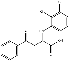 2-(2,3-dichloroanilino)-4-oxo-4-phenylbutanoic acid Struktur