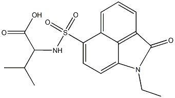 N-[(1-ethyl-2-oxo-1,2-dihydrobenzo[cd]indol-6-yl)sulfonyl]valine Structure