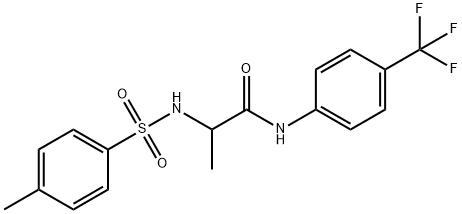 2-{[(4-methylphenyl)sulfonyl]amino}-N-[4-(trifluoromethyl)phenyl]propanamide Structure