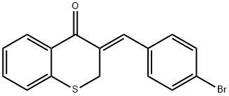 3-(4-bromobenzylidene)-2,3-dihydro-4H-thiochromen-4-one,101001-10-9,结构式