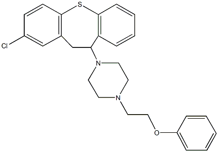 2-[4-(2-chloro-10,11-dihydrodibenzo[b,f]thiepin-10-yl)-1-piperazinyl]ethyl phenyl ether Structure