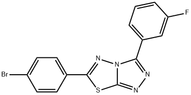 6-(4-bromophenyl)-3-(3-fluorophenyl)[1,2,4]triazolo[3,4-b][1,3,4]thiadiazole Structure