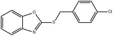 2-[(4-chlorobenzyl)sulfanyl]-1,3-benzoxazole 化学構造式