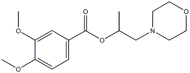 1-methyl-2-(4-morpholinyl)ethyl 3,4-dimethoxybenzoate,101256-81-9,结构式