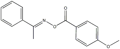 1-phenylethanone O-(4-methoxybenzoyl)oxime Struktur