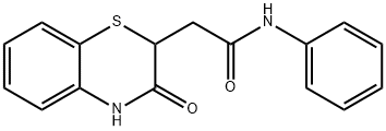 2-(3-oxo-3,4-dihydro-2H-1,4-benzothiazin-2-yl)-N-phenylacetamide,101350-88-3,结构式
