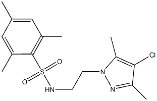 N-[2-(4-chloro-3,5-dimethyl-1H-pyrazol-1-yl)ethyl]-2,4,6-trimethylbenzenesulfonamide,1013991-31-5,结构式