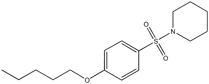 pentyl 4-(1-piperidinylsulfonyl)phenyl ether 化学構造式