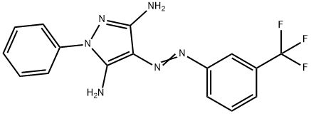 3-amino-1-phenyl-4-{[3-(trifluoromethyl)phenyl]diazenyl}-1H-pyrazol-5-ylamine Structure