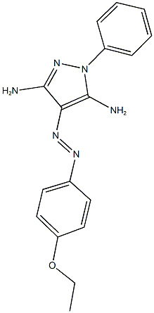 4-[(4-ethoxyphenyl)diazenyl]-1-phenyl-1H-pyrazole-3,5-diamine Struktur