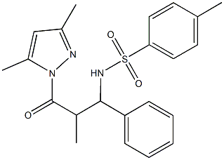 N-[3-(3,5-dimethyl-1H-pyrazol-1-yl)-2-methyl-3-oxo-1-phenylpropyl]-4-methylbenzenesulfonamide Structure