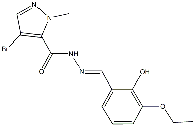 4-bromo-N'-(3-ethoxy-2-hydroxybenzylidene)-1-methyl-1H-pyrazole-5-carbohydrazide|