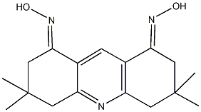 3,3,6,6-tetramethyl-3,4,6,7-tetrahydro-1,8(2H,5H)-acridinedione dioxime Struktur