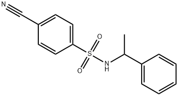 4-cyano-N-(1-phenylethyl)benzenesulfonamide Struktur