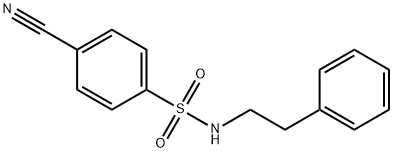 4-cyano-N-(2-phenylethyl)benzenesulfonamide 结构式