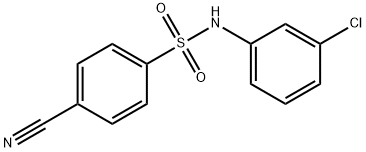 N-(3-chlorophenyl)-4-cyanobenzenesulfonamide 化学構造式