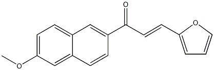 3-(2-furyl)-1-(6-methoxy-2-naphthyl)-2-propen-1-one 化学構造式