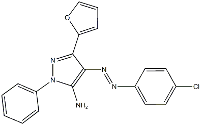 4-[(4-chlorophenyl)diazenyl]-3-(2-furyl)-1-phenyl-1H-pyrazol-5-amine,1017794-98-7,结构式