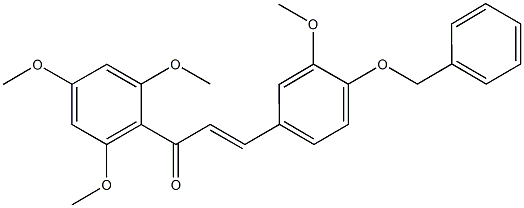 3-[4-(benzyloxy)-3-methoxyphenyl]-1-(2,4,6-trimethoxyphenyl)-2-propen-1-one Struktur
