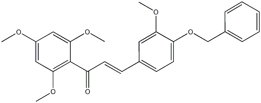 3-[4-(benzyloxy)-3-methoxyphenyl]-1-(2,4,6-trimethoxyphenyl)-2-propen-1-one Structure