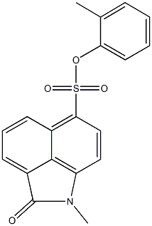 2-methylphenyl 1-methyl-2-oxo-1,2-dihydrobenzo[cd]indole-6-sulfonate Struktur