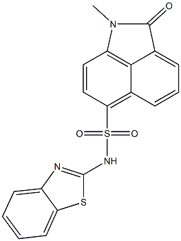 N-(1,3-benzothiazol-2-yl)-1-methyl-2-oxo-1,2-dihydrobenzo[cd]indole-6-sulfonamide Struktur