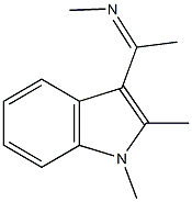 N-[1-(1,2-dimethyl-1H-indol-3-yl)ethylidene]-N-methylamine Structure