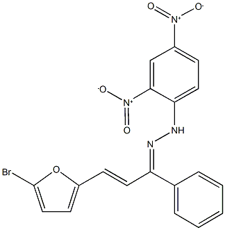 3-(5-bromo-2-furyl)-1-phenyl-2-propen-1-one {2,4-bisnitrophenyl}hydrazone,101883-81-2,结构式