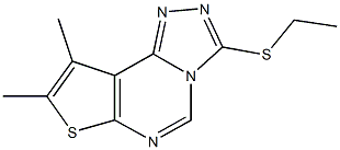 8,9-dimethylthieno[3,2-e][1,2,4]triazolo[4,3-c]pyrimidin-3-yl ethyl sulfide,1019009-74-5,结构式