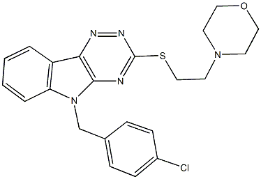 5-(4-chlorobenzyl)-5H-[1,2,4]triazino[5,6-b]indol-3-yl 2-(4-morpholinyl)ethyl sulfide|