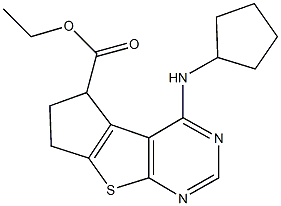 1019012-22-6 ethyl 4-(cyclopentylamino)-6,7-dihydro-5H-cyclopenta[4,5]thieno[2,3-d]pyrimidine-5-carboxylate