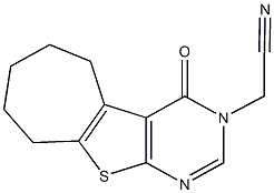 (4-oxo-6,7,8,9-tetrahydro-4H-cyclohepta[4,5]thieno[2,3-d]pyrimidin-3(5H)-yl)acetonitrile Struktur