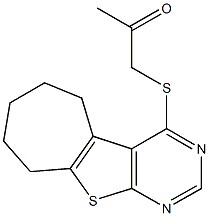 1-(6,7,8,9-tetrahydro-5H-cyclohepta[4,5]thieno[2,3-d]pyrimidin-4-ylsulfanyl)acetone Structure