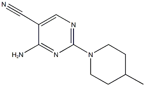 4-amino-2-(4-methyl-1-piperidinyl)-5-pyrimidinecarbonitrile Structure
